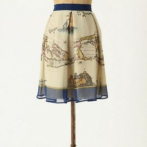 Anna Sui for Anthroplogie Map of the World Skirt